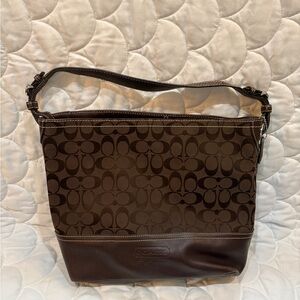 Coach Tan and Brown Leather Patch